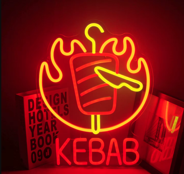 Kebab LED Leucht reklame Acryl handgemachte LED Licht Neon für Schaufenster Store Display Bier Bar Nachtclub Party Wand dekor Licht